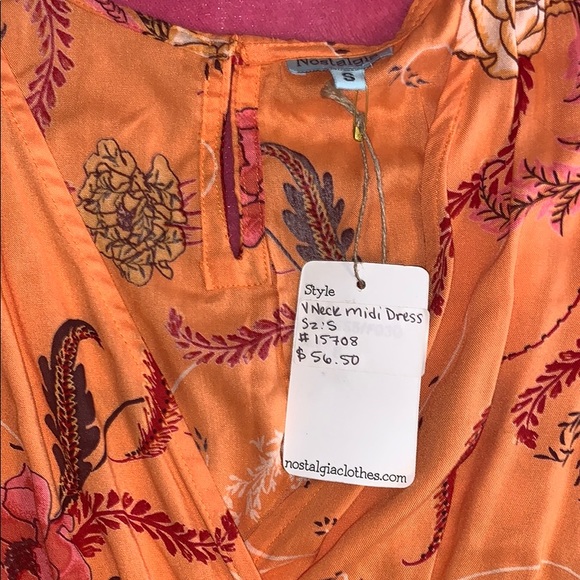 Anthropologie Nostalgia Floral Dress NWT Small - Picture 3 of 5